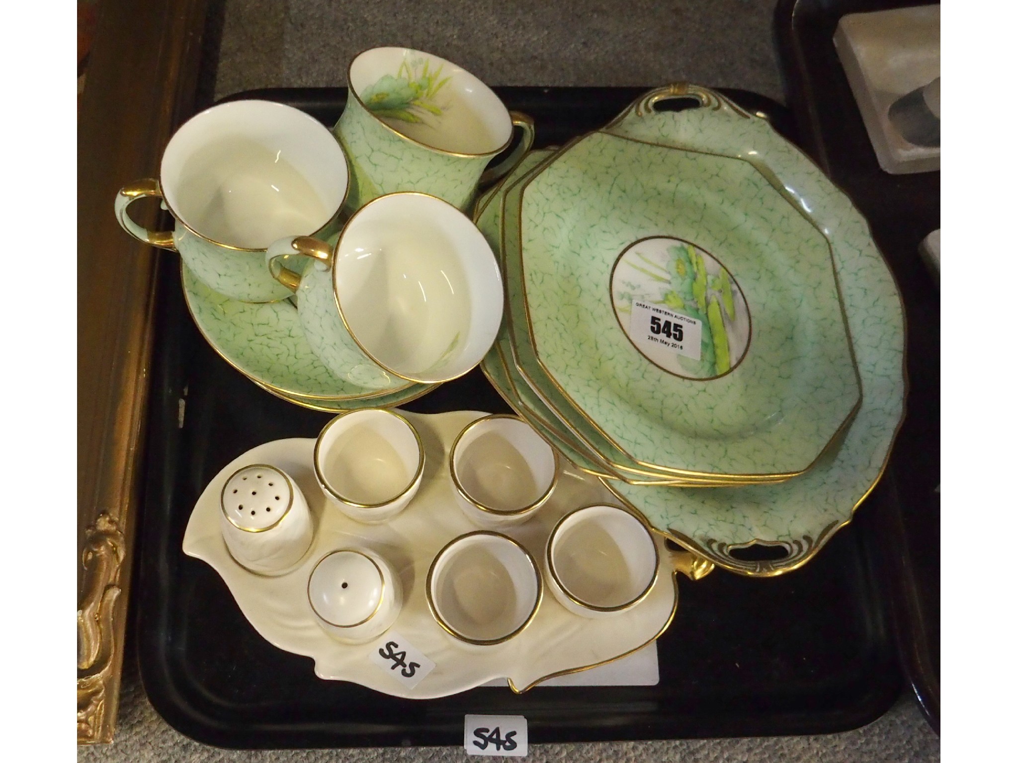 Appraisal: A lot comprising a part Paragon teaset and a Carlton