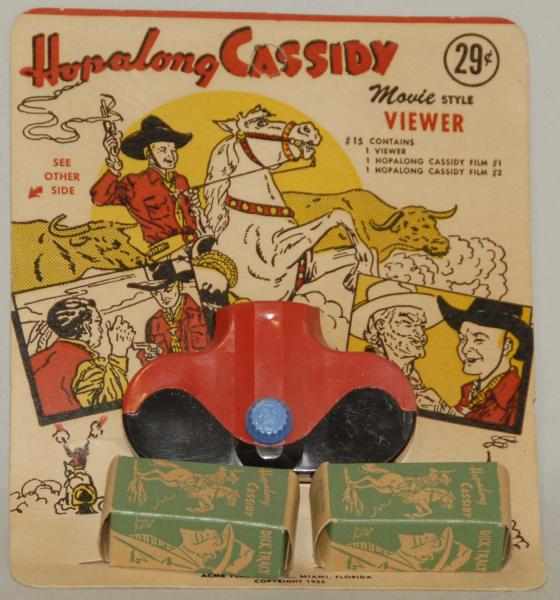 Appraisal: Vintage Hopalong Cassidy Movie Viewer on Card On original colorful