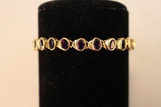 Appraisal: Amethyst Bracelet bracelet in k gold Ladies Amethyst bracelet approx