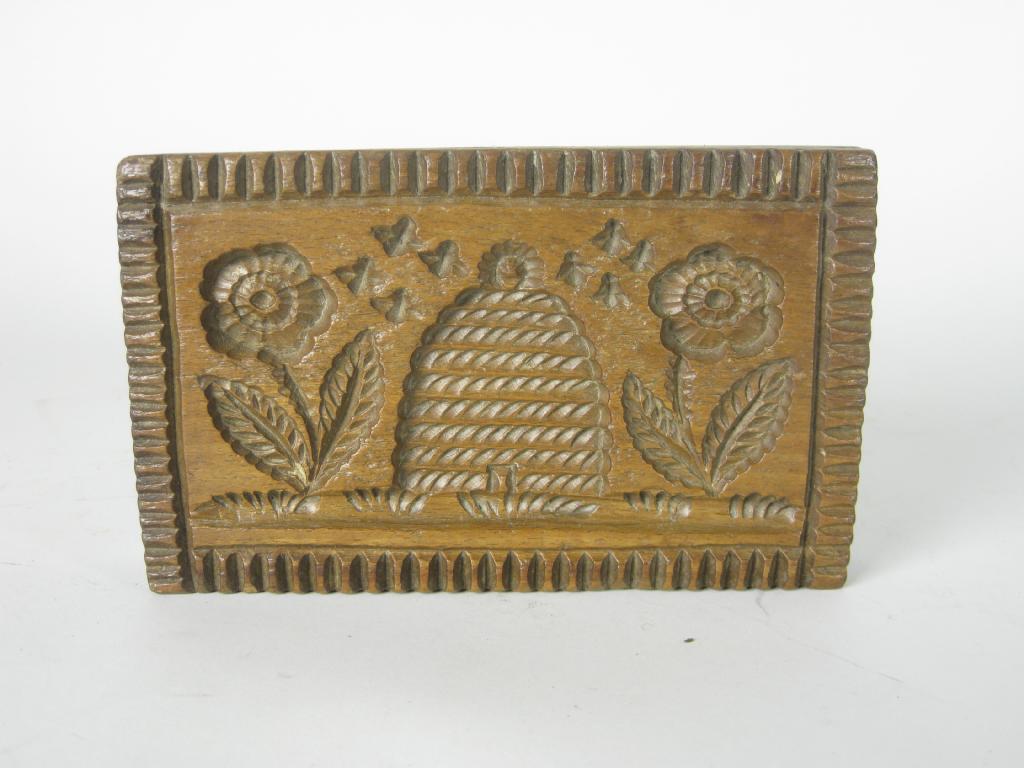 Appraisal: An th th Century Butter Mould carved with flowers and