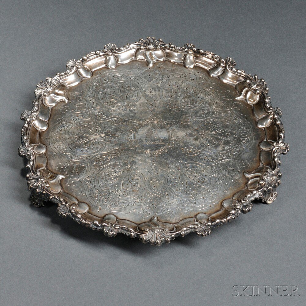 Appraisal: Victorian Sterling Silver Salver London - Edward Ker Reid maker