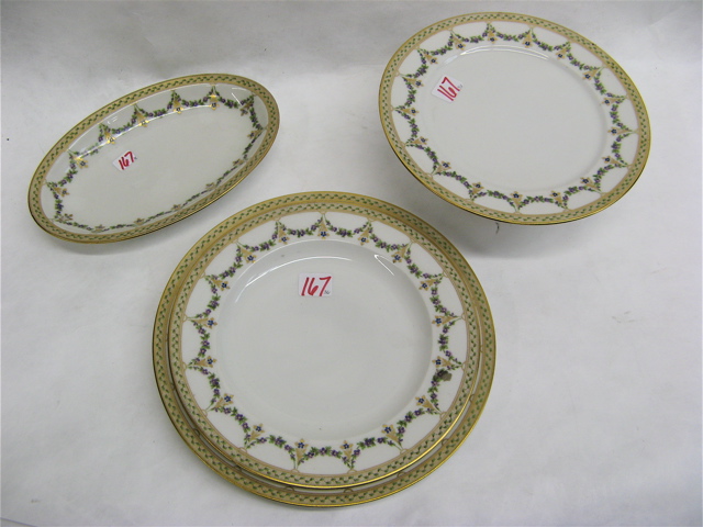 Appraisal: A PIECE FRENCH FINE PORCELAIN DINNER SET by Jules Etienne