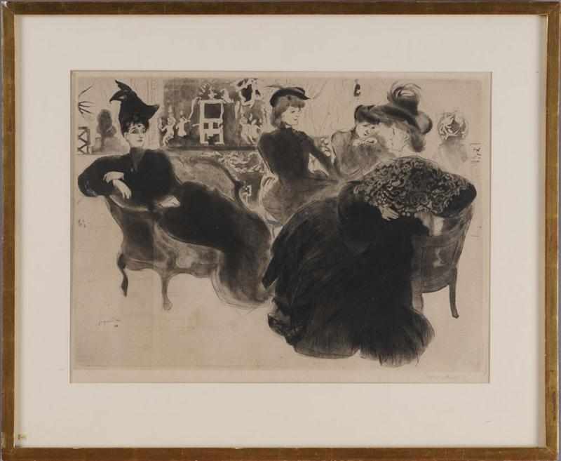 Appraisal: JACQUES VILLON - LE POTIN Drypoint and aquatint in colors