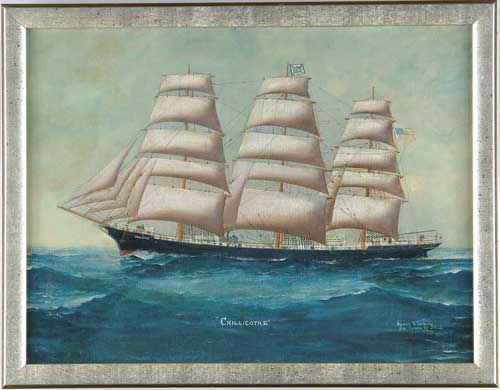 Appraisal: REGINALD ARTHUR BORSTEL Australian - SHIP PORTRAIT OF THE CHILLICOTHE