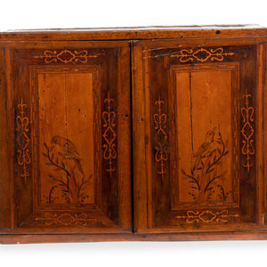 Appraisal: A Dutch Marquetry Jewelry Box th th Century opening to