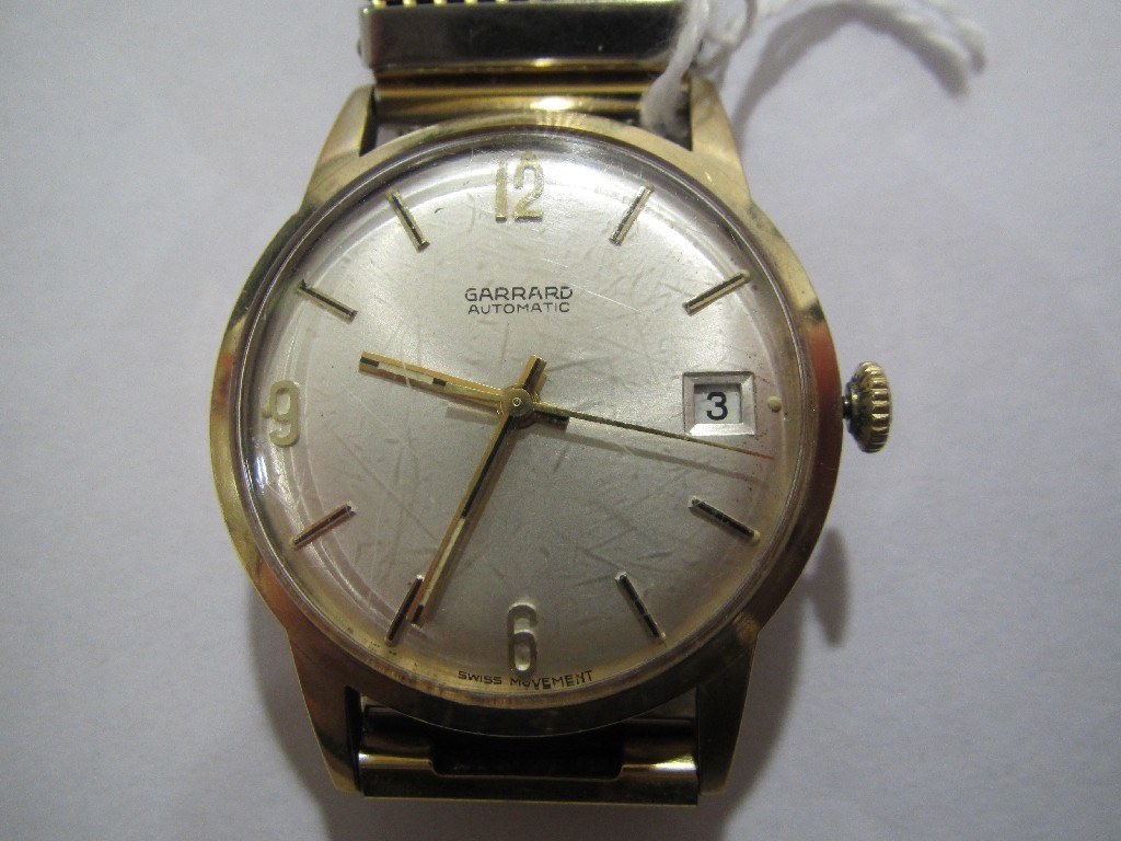 Appraisal: Gents ct gold cased Garrard wrist watch with expanding bracelet