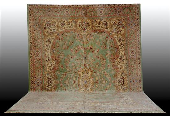 Appraisal: Karastan Kirman carpet ' x ' Good condition borders intact