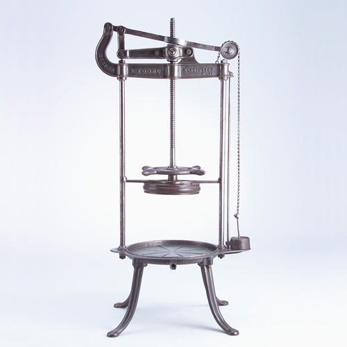 Appraisal: Carson and Toone rare and unusual English cheese press of