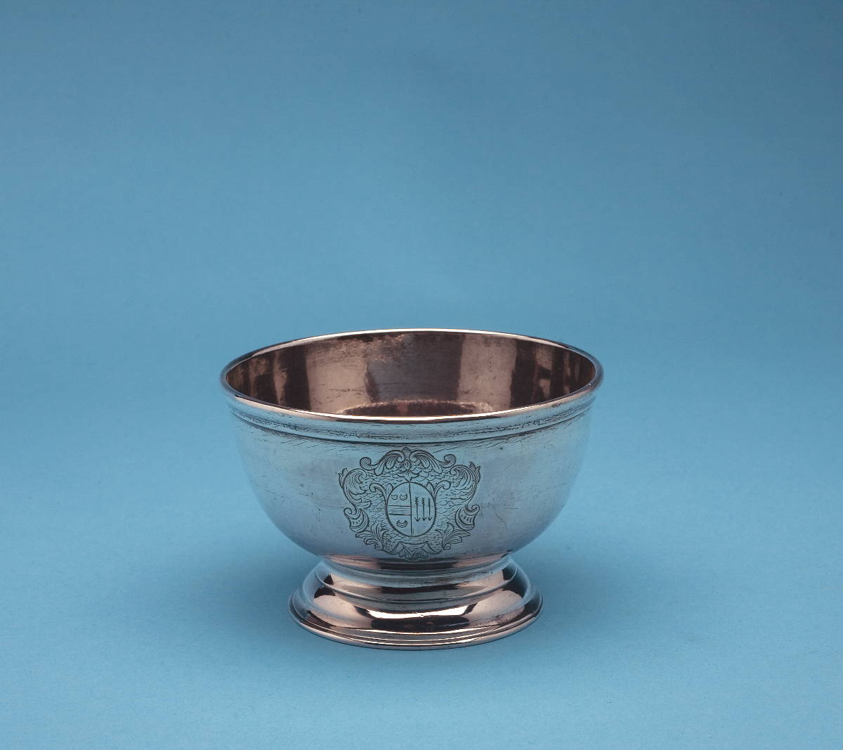 Appraisal: GEORGE II SILVER ARMORIAL SUGAR BOWL THOMAS TEARLE LONDON -