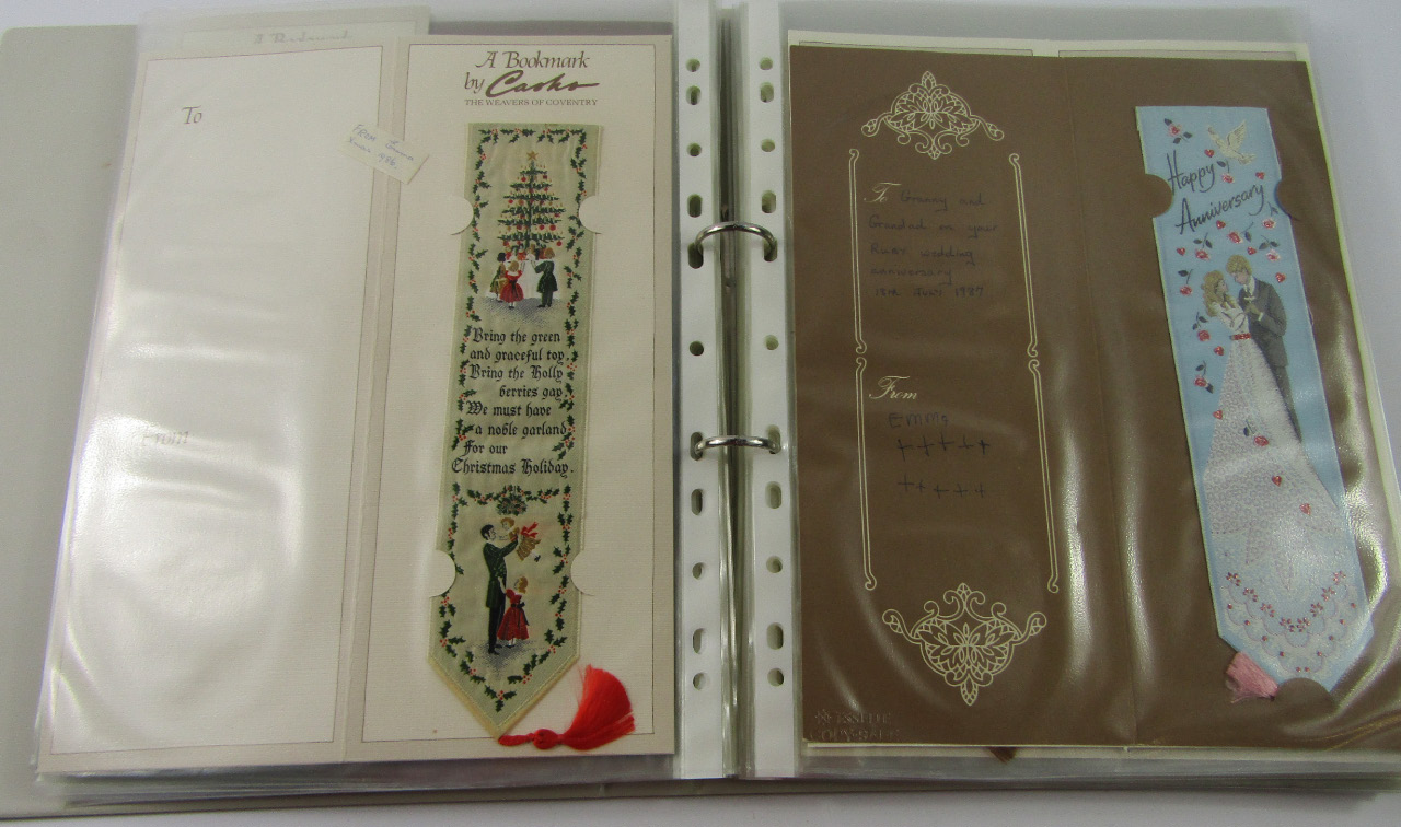 Appraisal: Material Coventry style and other silk bookmarks s etc and