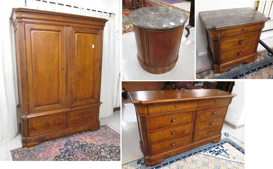 Appraisal: FOUR-PIECE BEDROOM FURNITURE SET Stanley Furniture Co recent production including