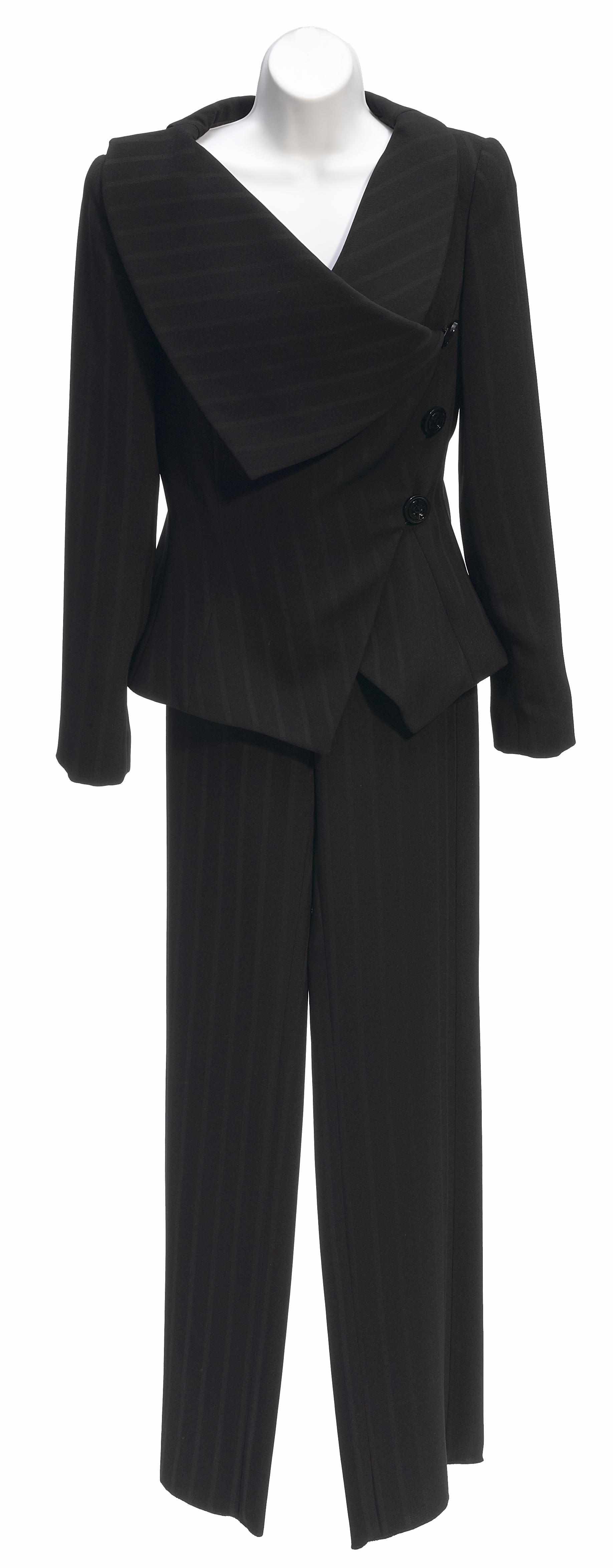 Appraisal: A Giorgio Armani black jacket and pant suit both size