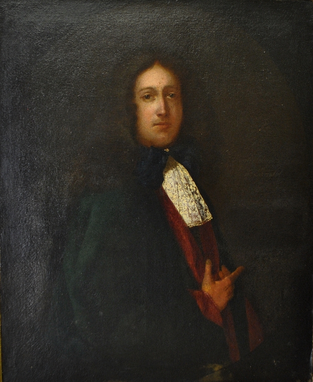 Appraisal: - Large oil on canvas portrait of Bartholomew Penrose -