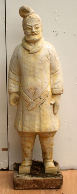 Appraisal: A concrete figure after a model of a terracotta warrior