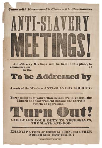 Appraisal: Union With Freemen--No Union With Slaveholders Anti-Slavery Meetings Turn Out