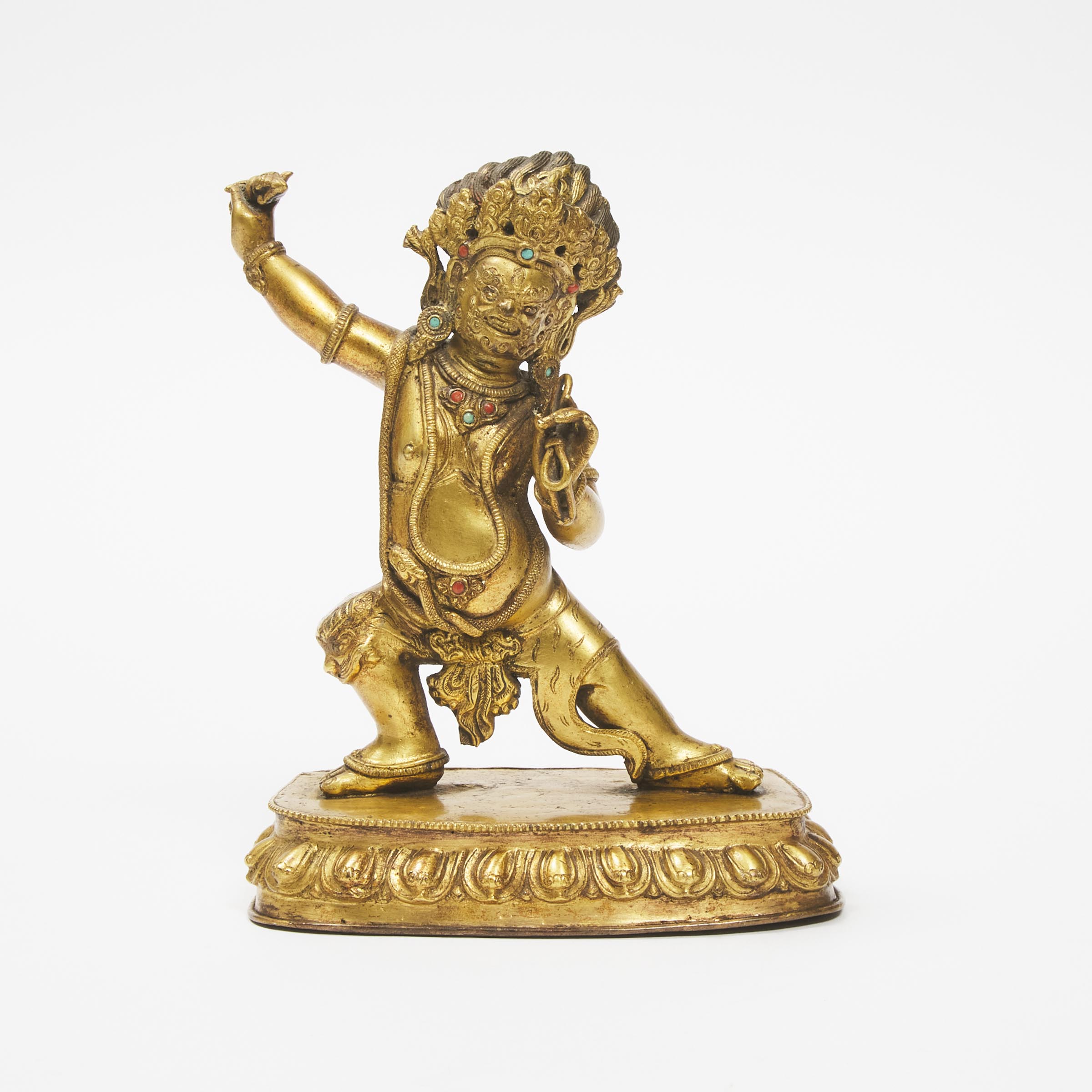 Appraisal: A Gilt Bronze Figure of Vajrapani Tibet th Century Represented