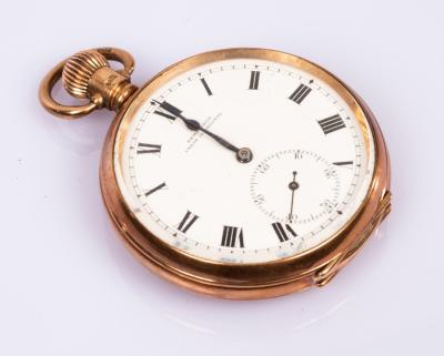 Appraisal: A gentleman's ct gold cased open-faced pocket watch retailed by