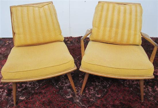 Appraisal: PAIR OF CHAIRS Mid th C Danish modern chairs of