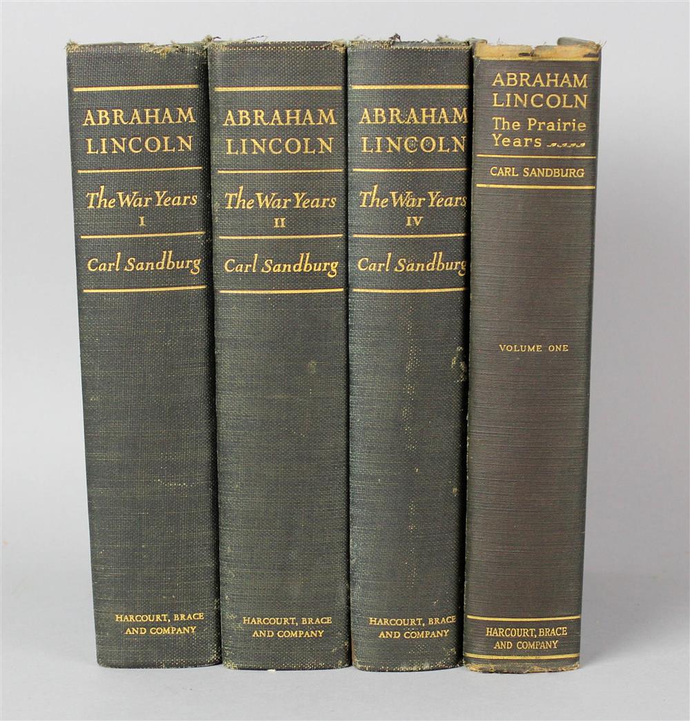 Appraisal: SANDBURG ABRAHAM LINCOLN THE WAR YEARS AND THE PRAIRIE YEARS