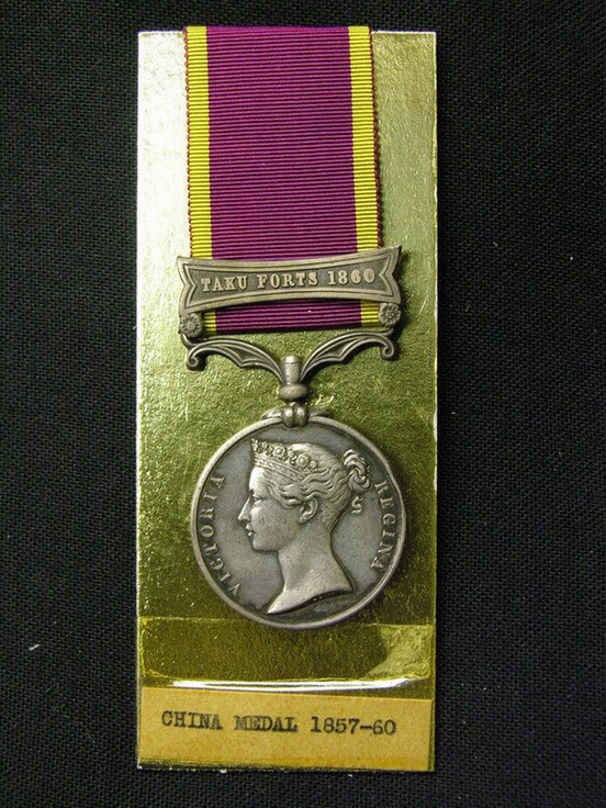 Appraisal: BRITISH MILITARY CHINA MEDAL - Awarded to John Cox th