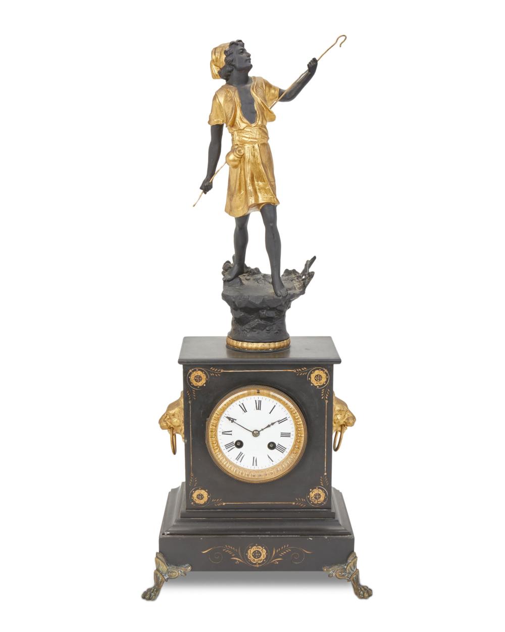 Appraisal: A French slate mantel clock Late th early th Century