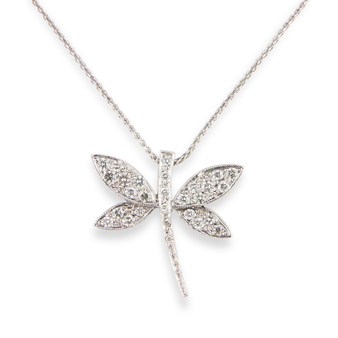 Appraisal: A DIAMOND AND WHITE GOLD PENDANT NECKLACE A diamond and