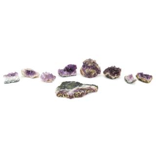 Appraisal: Grouping of Nine Amethyst Geodes Grouping of Nine Amethyst Geodes