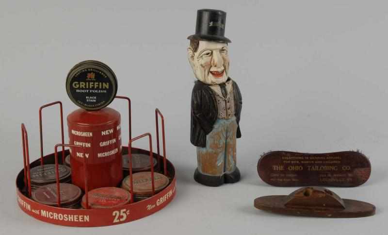 Appraisal: Lot of Shoe Polish Items Description Includes one display rack