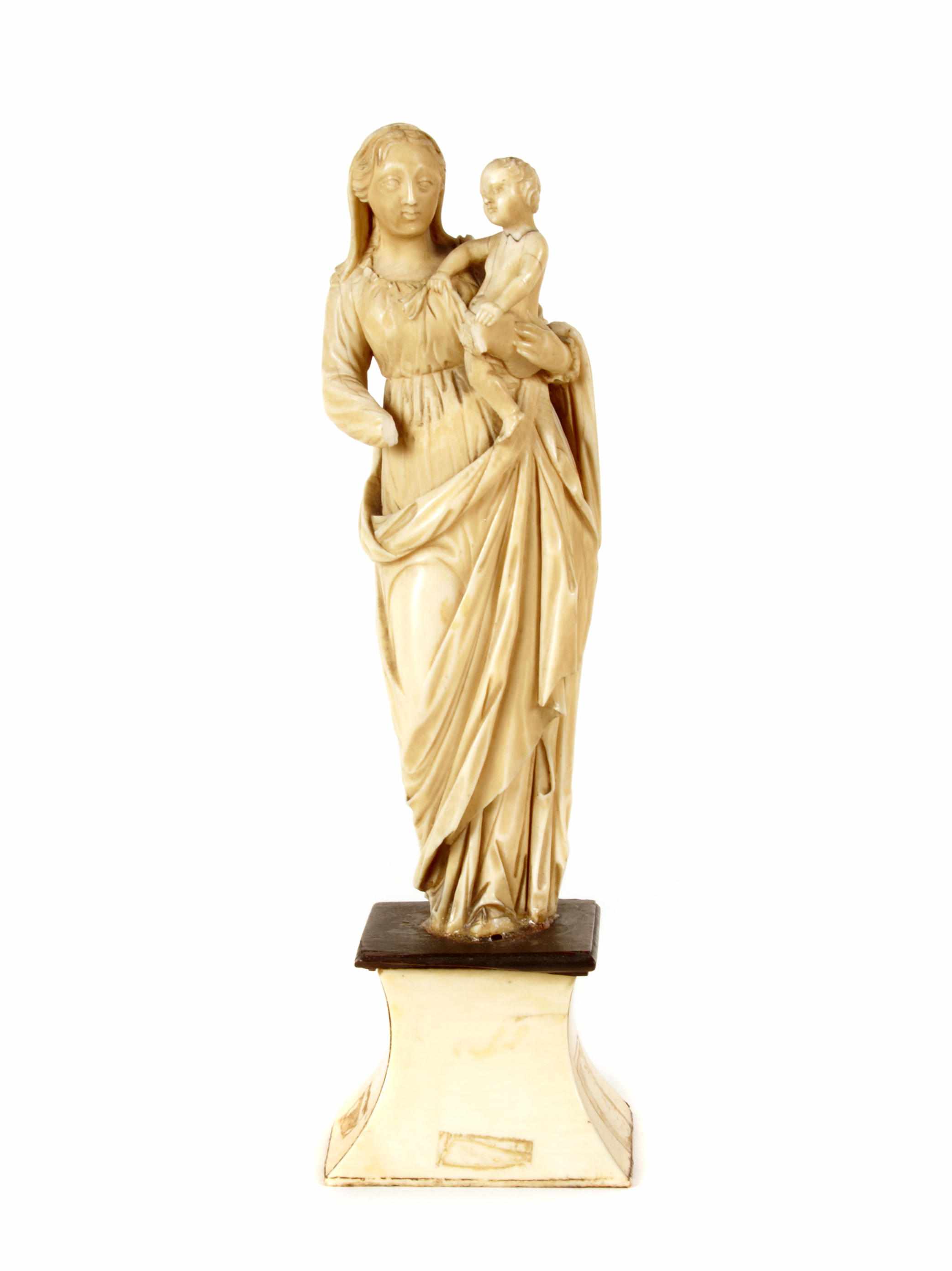 Appraisal: Property of various owners A Continental ivory figural group of