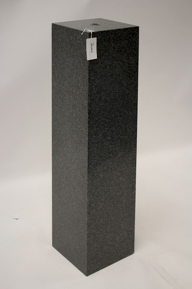 Appraisal: Contemporary Mottled dark Gray Granite Pedestal Trapezoidal form H x