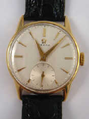 Appraisal: A carat gold Omega gent's wristwatch case movement and dial