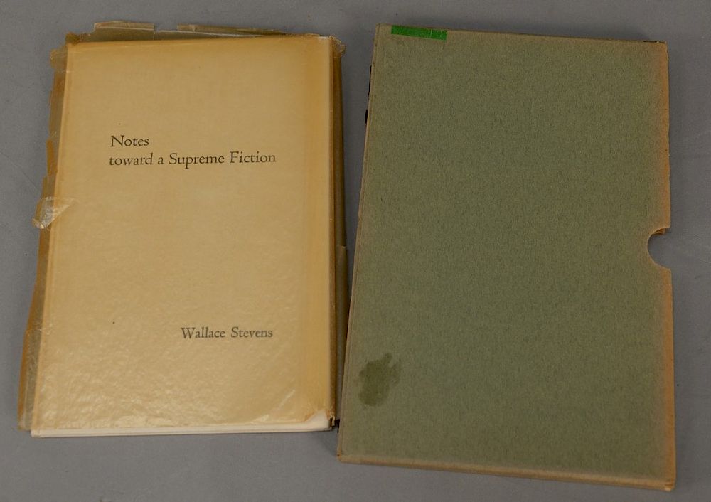 Appraisal: Wallace Stevens Notes toward a Supreme Fiction The Cummington Press