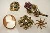 Appraisal: JEWELRY LOT- Five piece lot consisting of four brooches and