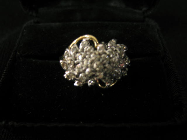 Appraisal: Diamond Ring cluster of diamonds totaling approx rd carat in