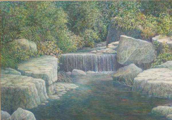 Appraisal: Lois Sinnett American b Mill Creek colored pencil a Hoosier