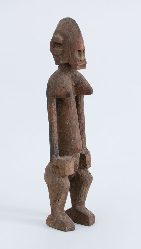 Appraisal: AFRICAN CARVED WOOD DOGON HERMAPHRODITE FIGURE MALI x x in