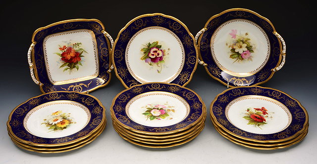 Appraisal: A COALPORT PORCELAIN DESSERT SERVICE retailed by Waring and Gillow