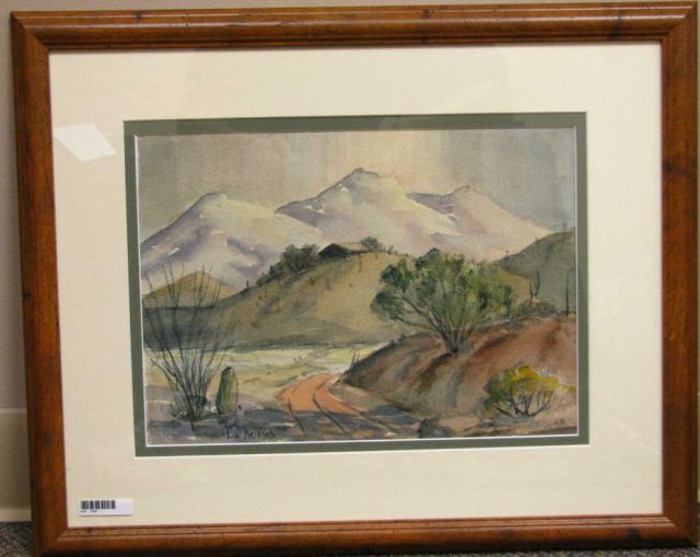 Appraisal: Louis William Bonsib - x watercolor signed lower left western