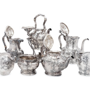 Appraisal: An American Silver Seven-Piece Tea and Coffee Service Gorham Mfg