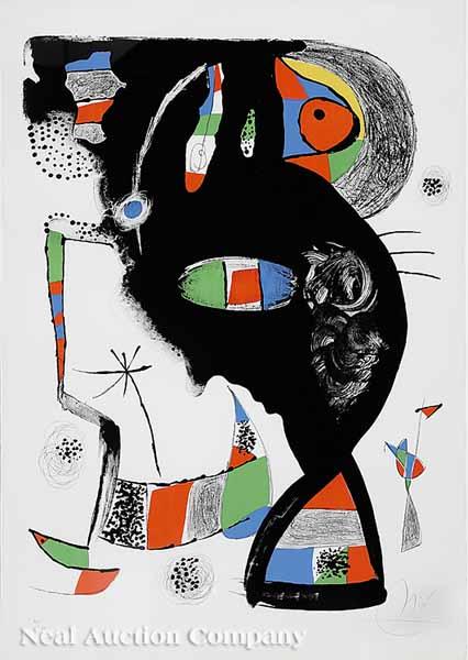 Appraisal: Joan Miro Spanish - Rue Blomet color lithograph signed lower