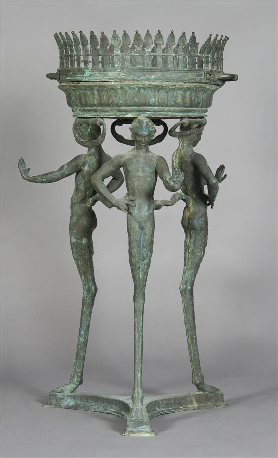 Appraisal: A Neoclassical Cast Metal Jardiniere Height inches