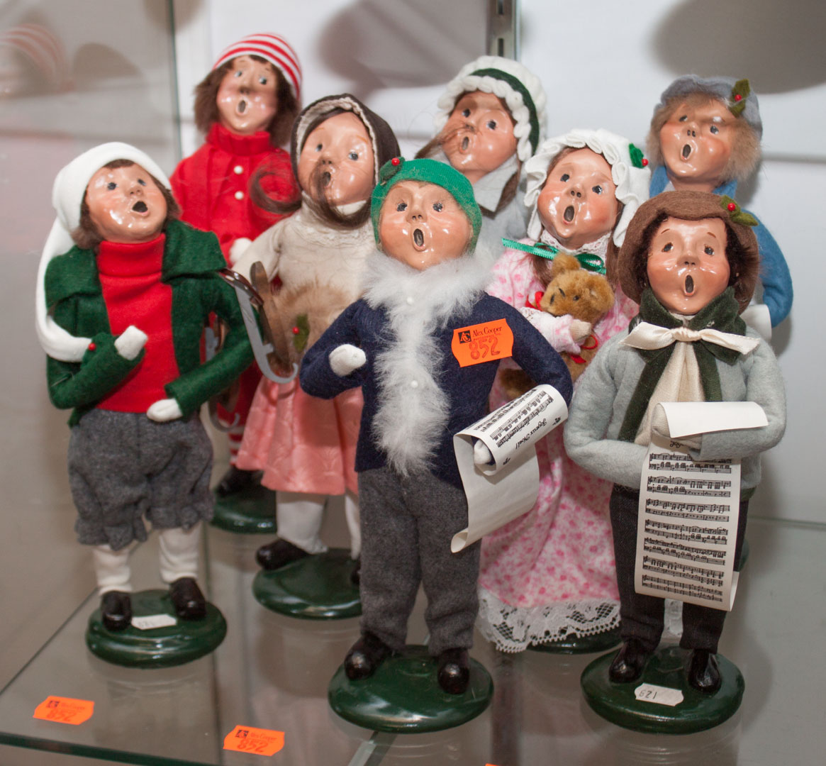 Appraisal: Eight Byers Choice caroler figures all approx in H