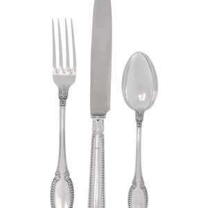 Appraisal: A Buccellati Silver Flatware Service Milan th Century Empire pattern