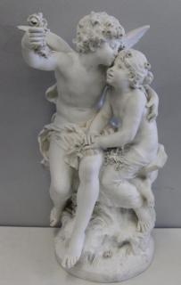 Appraisal: MOREAU August Signed Parian Porcelain Sculpture Sevres marked Parian porcelain