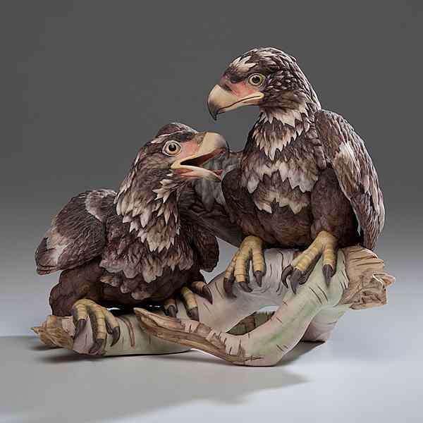 Appraisal: Boehm Young and Spirited American A painted porcelain Boehm eaglet