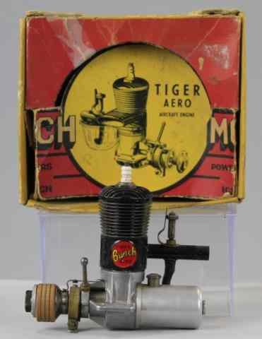 Appraisal: TIGER AERO BOXED ENGINE Gas engine contains spark plug used