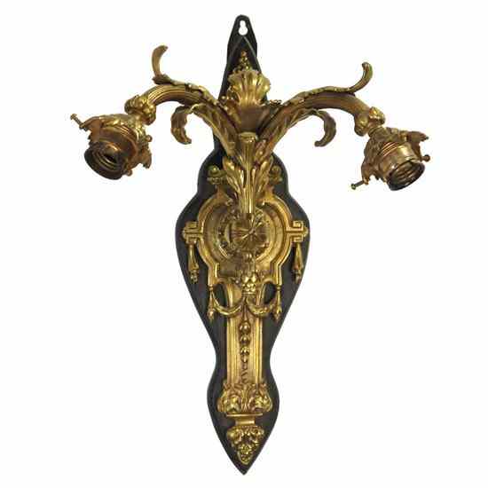 Appraisal: A French Louis XVI Style Gilt Bronze Two-Light Wall Sconce