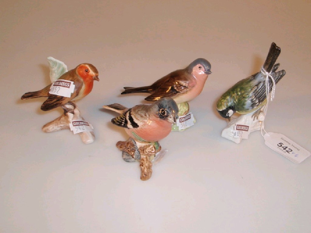 Appraisal: A Goebel Great Titmouse robin Beswick chaffinch and another