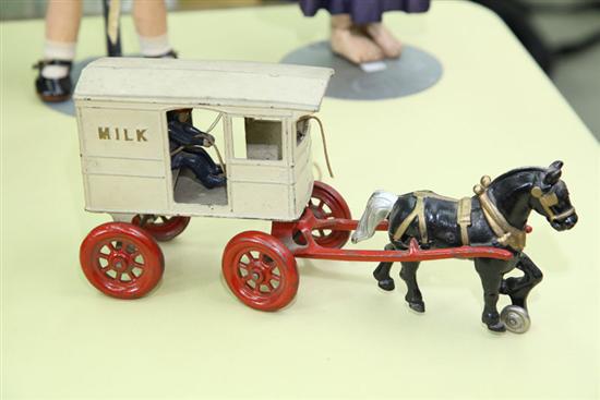 Appraisal: CAST IRON TOY Attributed to Kenton A white milk wagon