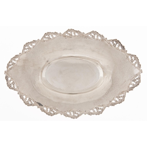 Appraisal: An Edwardian silver fruit dish with die stamped and pierced